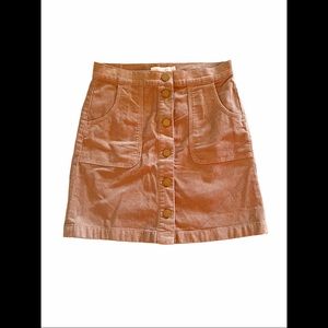 Tory Burch Corduroy button up skirt